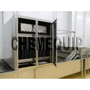 Pillow plate falling film chiller for meat cooling