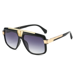 European American Men's Customized Sunglasses Fashionable UV400 Lenses New Metal Accessories - Product Image 2