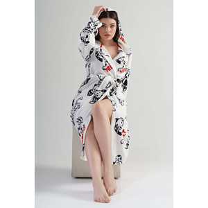 Robe longue à capuche en polaire pour femme avec poches, manteau confortable pour femme - Product Image 5