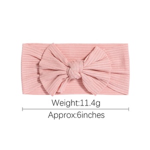 Accessori per Capelli con Grande Fiocco per Bambine, Fasce Elastiche in Cotone a Coste, Cerchietti per Bambini, Fiocco Top Kont, Fasce per Capelli per Neonati - Product Image 6