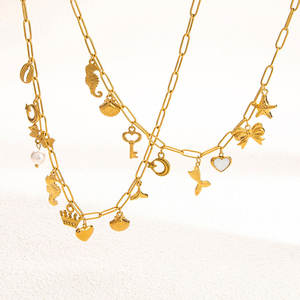 Collar con colgante personalizado de acero inoxidable 316L, chapado en oro PVD de 14K/18K, joyería fina de moda, collares náuticos para mujer - Product Image 4