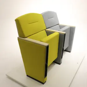 Modern ticari mobilya katlanır koltuk oditoryum sandalyesi oturma konferans salonu kumaş tiyatro mobilya