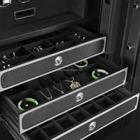 Kunden spezifischer elektronischer Uhren beweger & Safe mit feuerfester Beschichtung Ganzstahl gehäuse Elektronisches Digital schloss 5 Schubladen