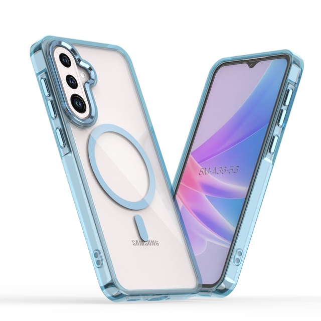 High Transparency Tpu Pc Material Phone Cover Supports Wireless Charging Compatible Magnetic Phone Case for Samsung Series