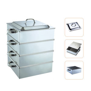 Vaporizador de alimentos cuadrado, de acero inoxidable, de estilo japonés, S378 - Product Image 2