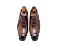 Neue klassische elegante handgefertigte Wholecut Oxford Herrenschuhe aus echtem Rindsleder, geprägte formelle Hochzeitsschuhe.