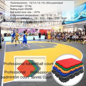 Manufacturer <strong>3x3</strong> Easy Install Modular PP Court Interlocking <strong>Tiles</strong> Outdoor Anti-Slip Backyard Basketball Court Futsal Court - Product Image 4