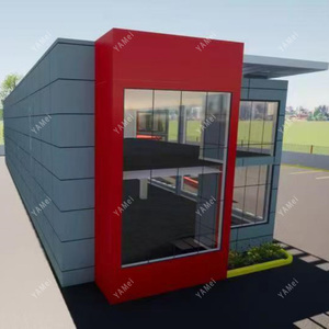 Muro Cortina de Aleación de Aluminio Moderno Personalizado, Marca <span class=keywords><strong>YaMei</strong></span>, 5 Años de Garantía para Hoteles, Centros Comerciales, Villas, Hospitales, Soporte In Situ - Product Image 4