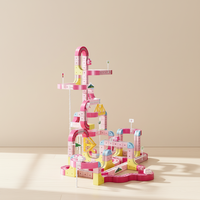 Ensemble de train de construction magnétique en plastique STEM 100 pièces, circuit de course empilable, jouet de construction, voitures magnétiques anti-gravité, pour les 4-6 ans