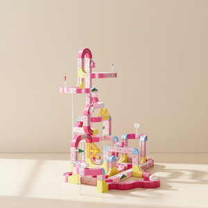 Ensemble de train de construction magnétique en plastique STEM 100 pièces, circuit de course empilable, jouet de construction, voitures magnétiques anti-gravité, pour les 4-6 ans - Product Image 5