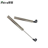 Amortisseur télescopique carré en acier inoxydable galvanisé - Amortisseur hydraulique à fermeture douce insonorisé pour meubles et poubelles domestiques