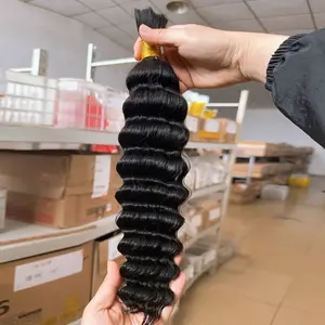 Toptan unbraiding dalgalı ve kıvırcık bakire brezilyalı örgü için toptan insan saçı