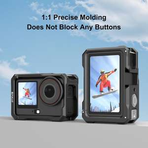 Cadre de <span class=keywords><strong>cage</strong></span> en aluminium de qualité aéronautique PULUZ avec griffe froide pour DJI Osmo Action6, cadre de prise de vue horizontale et verticale - Product Image 5