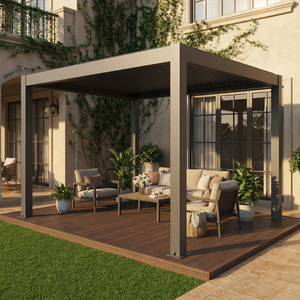 Pergola bioclimatique en aluminium à lames orientables, <span class=keywords><strong>sur</strong></span> mesure, taille 3x4, 4x6, 6x4, moderne, pour l'extérieur, fabrication OEM - Product Image 1