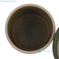 RXDW40-A Boîte à bonbons en céramique émaillée verte antique de Jingdezhen