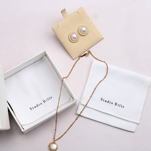 Custom Logo Printed Cotton Twill <b>Envelopes</b> Bag for Jewelry Hairpin Brooch Packaging Cotton Twill <b>Envelopes</b> Dust Pouch - Product Image 4