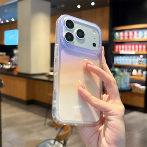 Funda Transparente Degradada Transparente Minimalista para iPhone 17 Pro Max, iPhone 16, iPhone 15, iPhone 14 - Product Image 3