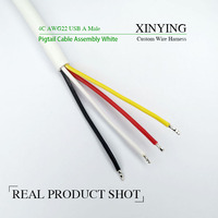 Kabel USB XIN YING ODM OEM XY-USB-005 1500MM, Kabel Harness Betina 4 Inti, Ujung Terlapis Timah, Selubung PVC, Konduktor Tembaga Murni