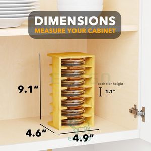 Organizador de <span class=keywords><strong>tapa</strong></span> de vaso de bambú de 7 niveles: optimice el almacenamiento del Gabinete de cocina para tapas de botellas de <span class=keywords><strong>agua</strong></span> y tazas de café - Product Image 3