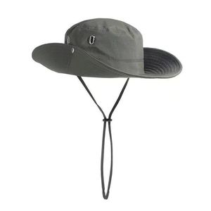 Sombrero de Pescador para Hombre, Ajustable, de Ala Ancha, Protección Solar, para Verano, Senderismo, Pesca, Ciclismo, de Lona de Algodón, Estilo Casual - Product Image 2