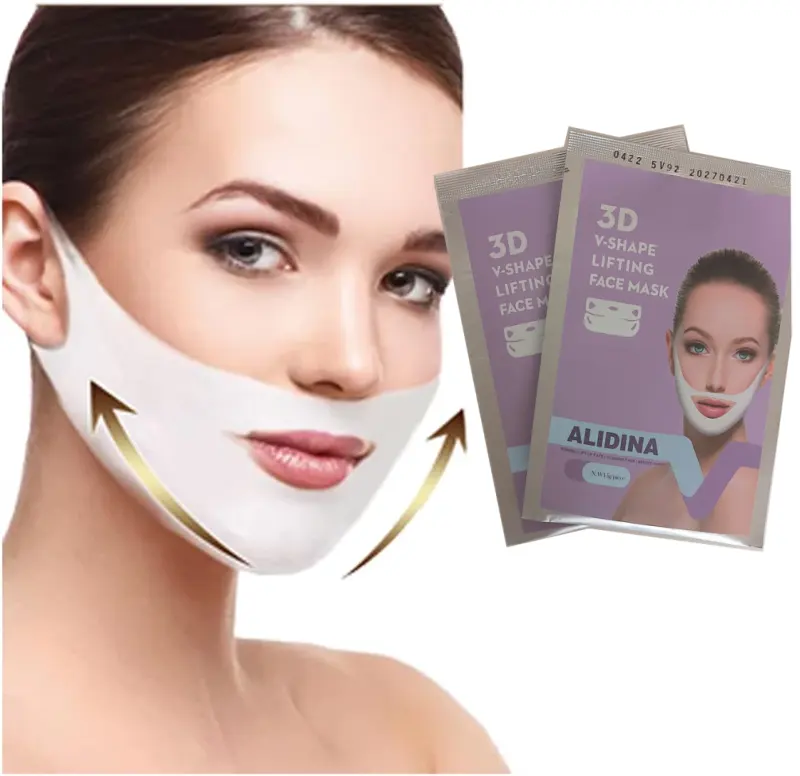 Oorhaak V-Vormig Gezichtsmasker Kin Verstevigende Afslankende Gel Maskers V-Vorm Lifting Gezicht Afslankende Kin Lift Up Gezichtsmaskers