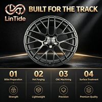 Rueda Forjada Multirradio de Malla Metálica Gris Mate, Estilo OE, Piezas de Repuesto para Automóvil, Alta Capacidad de Carga, Exportación a Granel
