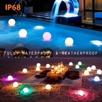 Lampes LED flottantes pour piscine, boule lumineuse RGB de 8 cm, télécommande, changement de couleur, décoration moderne pour chambre à coucher, décoration de Noël suspendue, fête