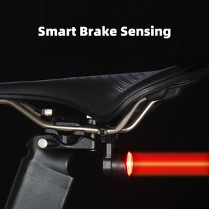 Luz trasera para bicicleta, luz trasera de advertencia de seguridad, luz recargable por USB para bicicleta, lámpara trasera LED para ciclismo, luces impermeables para bicicleta - Product Image 6