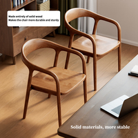 HUALIN Chaise de Restaurant en Bois Massif de Style Naturel et Simple, Idéale pour Hôtels, Cafés et Restaurants Rapides, Chaise de Salle à Manger de Haute Qualité