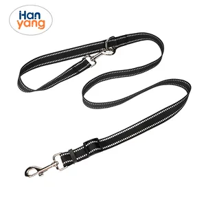 HanYang OEM tali anjing ganda kustom, tali anjing ganda tugas berat dapat disesuaikan untuk hewan peliharaan, tali latihan dua anjing tidak kusut