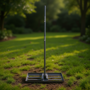 Râteau de nivellement de pelouse robuste, manche long de 79,5 pouces, tête en acier, 14 dents, pour jardin, terrain de golf, compost, outil de nivellement du sable - Product Image 2