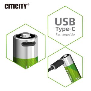 CITICITY Portable Game Toy <b>AA</b> 14500 4-Pack 2000mAh 1.5V <b>Recharge</b> <b>Batteries</b>,1500+ Cycles Handheld Electronic Games - Product Image 2