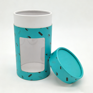 Visual <b>Window</b> Paper Tube, Eco Friendly Transparent <b>Window</b> Paper Cylinder for Tea Food Cosmetic Gift Packaging - Product Image 1