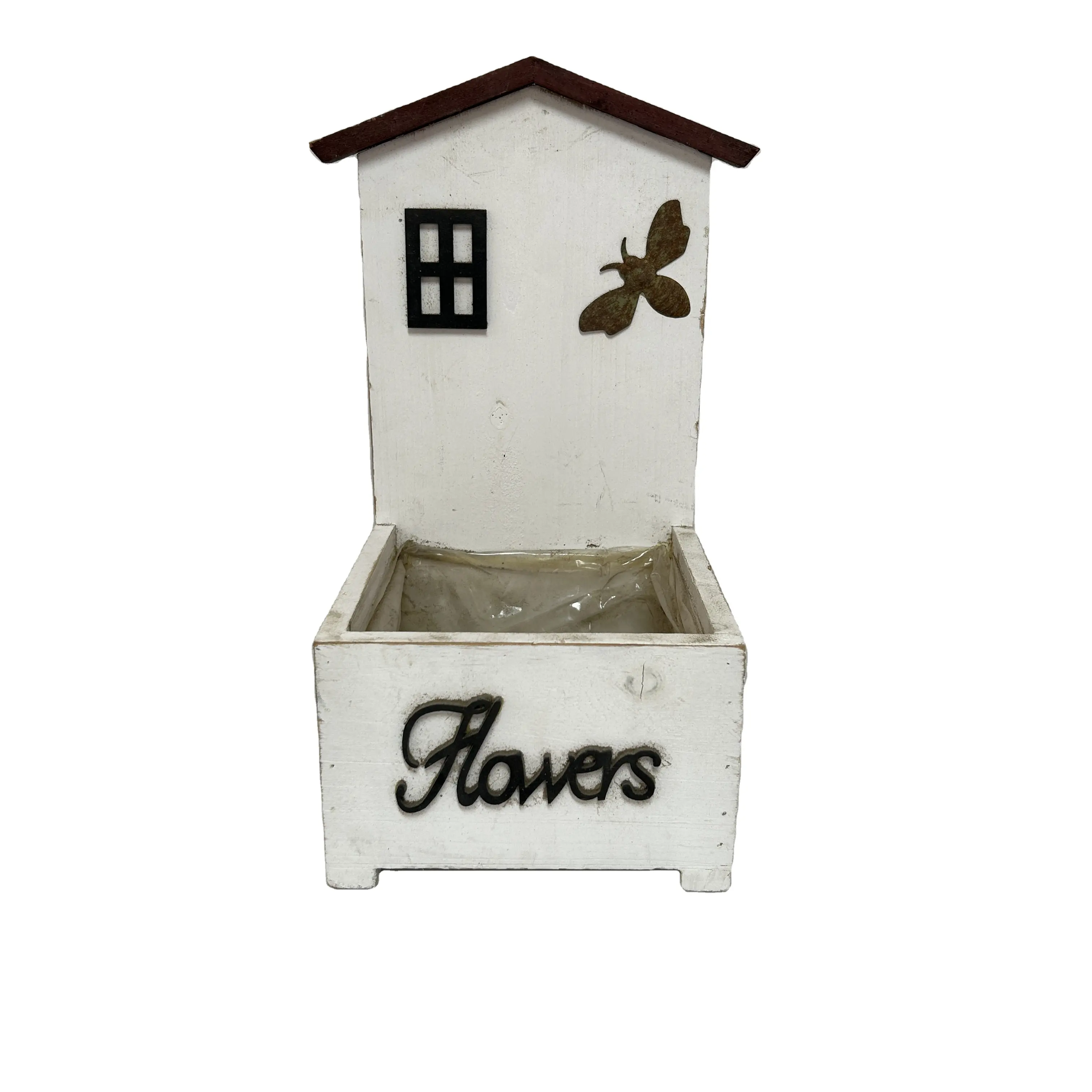 Vaso de flores mais bonito de madeira de grande capacidade para plantadores com formas personalizadas para decoração de casa