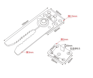 Meubles canapé connecteur de verrouillage en métal charnière attaches sectionnelles bouche charnière Snap canapé connexion - Product Image 4