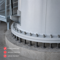 Tour en acier pour énergie éolienne, structure en acier pour support de turbine éolienne, projet de construction d'énergie renouvelable sur mesure