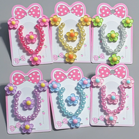 Grosir anak-anak lucu kalung bunga Set Anting bayi aksesoris perhiasan