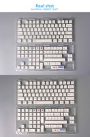 Capuchons de touches Cherry PBT à sublimation thermique, 136 touches, design simple, personnalisation facile, machine de sublimation par transfert thermique