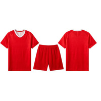 Jersey Sepak Bola Retro Lengan Pendek Musim Panas Cepat Kering, Cetak Transfer Panas Kustom Berkualitas Tinggi Grosir
