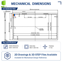 Modul LCD TFT Industri BOE DV185WHM-NM2 18,5 Inci 1366x768 WXGA 500 Nits 30 Pin LVDS ADS Full View