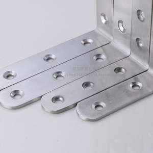 Équerres d'angle en acier inoxydable à 90 degrés, épaissies, en forme de L, pour support d'angle de meubles en bois et étagères - Product Image 2