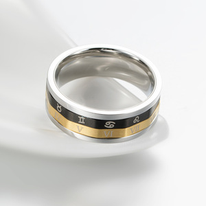 Rotatable Twelve Constellation Titanium Steel <b>Ring</b> Men's Personalized Thumb <b>Ring</b> Gift Jewelry - Product Image 4