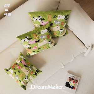 หมอนอิงรูปสุนัขการ์ตูน Slow Down ทรงสี่เหลี่ยม ปลอกถอดซักได้ ไส้ใยฝ้าย PP หมอนตกแต่งลายสัตว์น่ารัก - Product Image 4