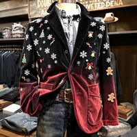 Blazer slim fit pour homme à paillettes, veste de costume brillante pour boîte de nuit, DJ et artistes de scène, vente chaude