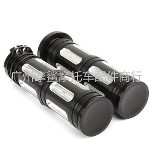 Puños de manillar de motocicleta Moshark, cromados negros, modificados con CNC para manillares Harley MP05-002-0033 - Product Image 2
