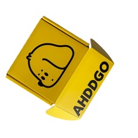 Boîte d'emballage oblongue auto-érectible pliable en carton ondulé OEM, écologique, personnalisée pour bijoux, rangement de clous et cadeaux