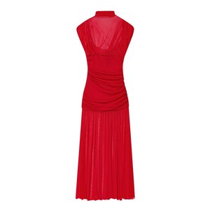 Abito 2025 <span class=keywords><strong>donna</strong></span> stile casual nuovo abito da <span class=keywords><strong>donna</strong></span> con cuciture in garza stile <span class=keywords><strong>retrò</strong></span> elegante senza maniche abito sottile - Product Image 2