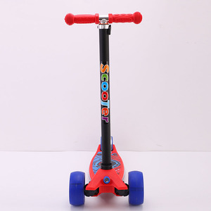 Patinete para niños 3 en 1 con altura ajustable para niños de 1 a 12 años, diseño ligero en rojo y azul - Product Image 1