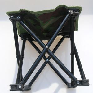 Tabouret de pêche pliable 28cm x 28cm x 24cm, chaise d'extérieur portable avec tissu Oxford 600D et tube en fer pour le camping et la pêche - Product Image 2