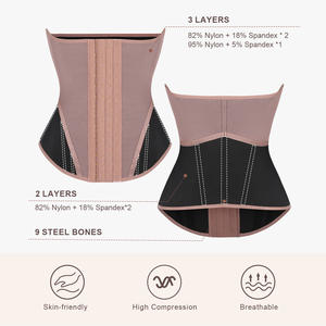 HEXIN Vente en gros Logo personnalisé Compression graisse ventre contrôle femmes Latex taille formateur perdre du poids taille formateur - Product Image 3